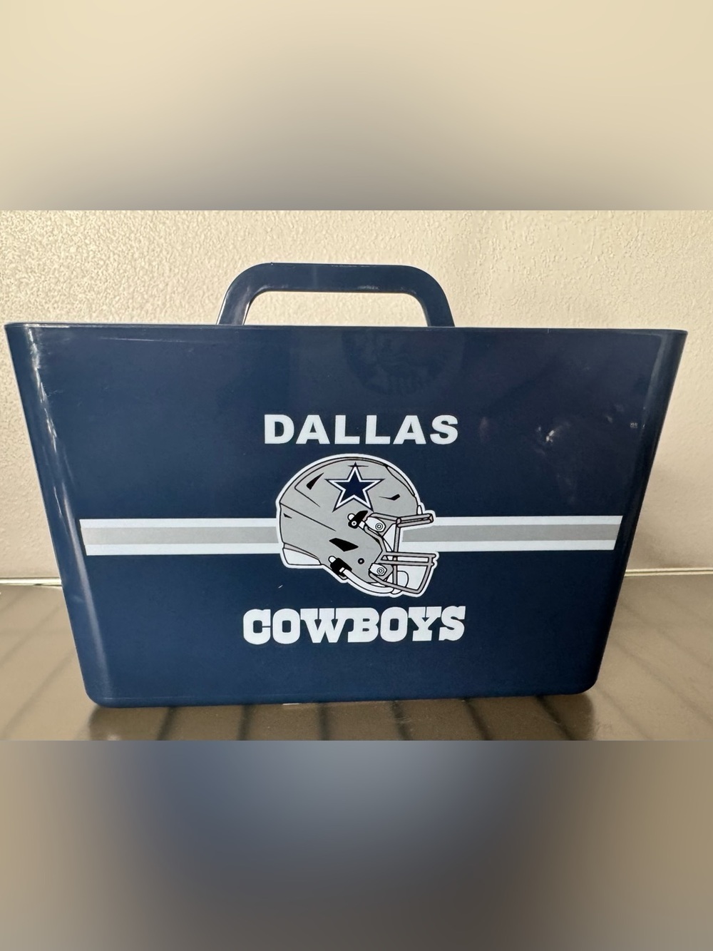 NFL Dallas Cowboys Navy Team snack Tote with Helmet Graphic organizer fan